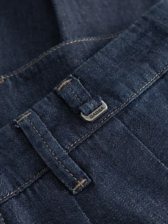 Ανδρικό Παντελόνι Τζιν Cropped με Loose Εφαρμογή Μπλε