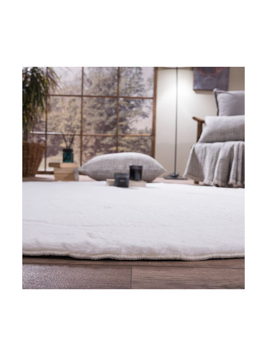 Teoran Floor Χαλί Στρογγυλό Εκρού Φ120cm