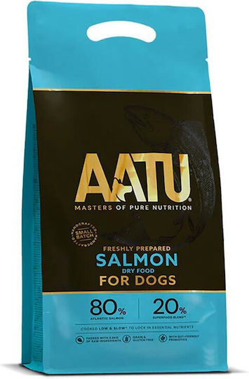 AATU Salmon & Herring 10kg Dry Food Grain-Free & Gluten-Free for Adult Dogs with Salmon
