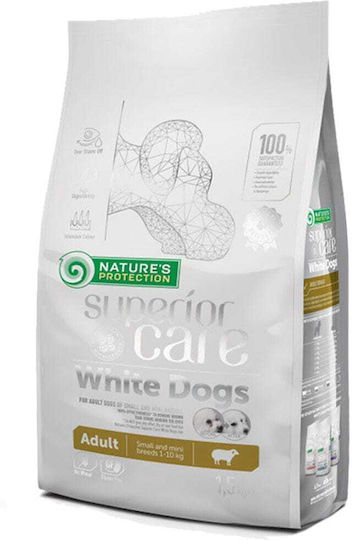 Nature's Protection Superior Care White Dogs 4kg Dry Food Grain-Free & Gluten-Free for Adult Small Breed Dogs with Lamb