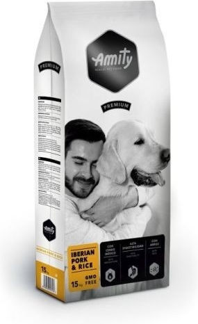 Amity Premium Medium/Large Adult 15kg Ξηρά Τροφή Σκύλων Μεσαίων & Μεγαλόσωμων Φυλών με Λίγα Σιτηρά με Πουλερικά, Ρύζι και Χοιρινό