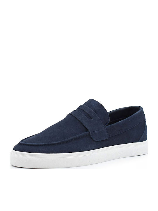 Suede Ανδρικά Loafers σε Μπλε Χρώμα