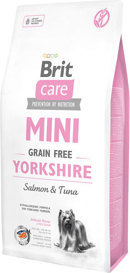 Brit Care Mini Grain Free Yorkshire 7kg Trockenfutter ohne Getreide & Gluten für erwachsene sterilisierte Hunde kleiner Rassen mit Lachs und Thunfisch