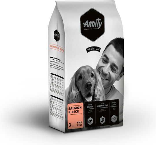 Amity 4kg Dry Food with Few Grains for Adult Large Breed Dogs with Salmon, Rice, Meat and Poultry