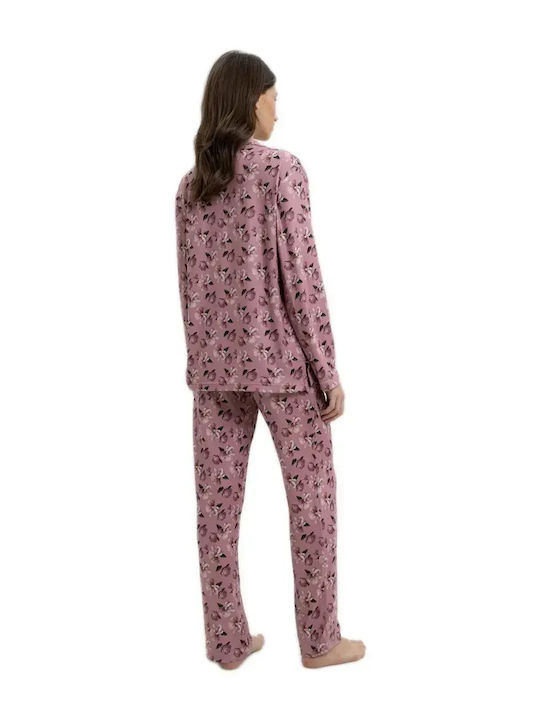 Odyssey Set Pijamale De Damă De Iarnă Săpiu Măr