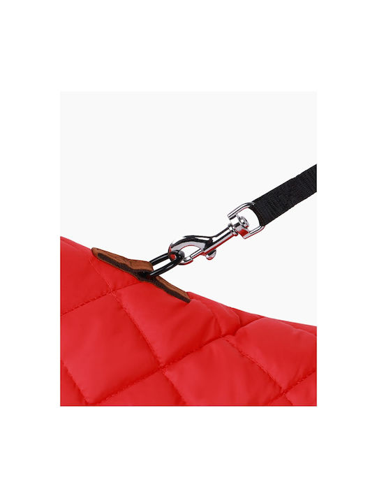 Hundemantel Rot mit Rückenlänge 50 cm.