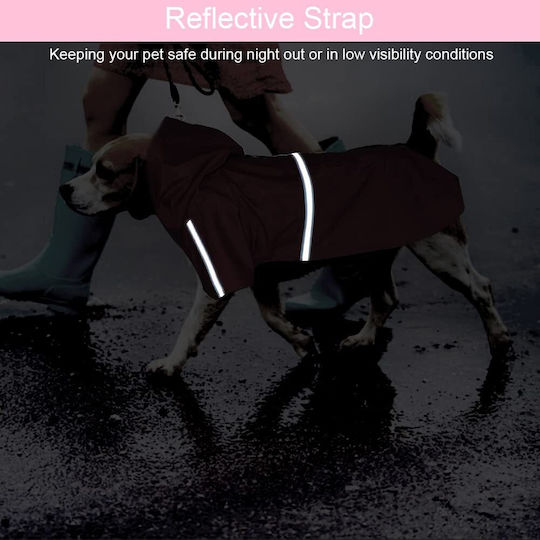 Animal Pink Waterproof Dog Coat with 60cm Back Length