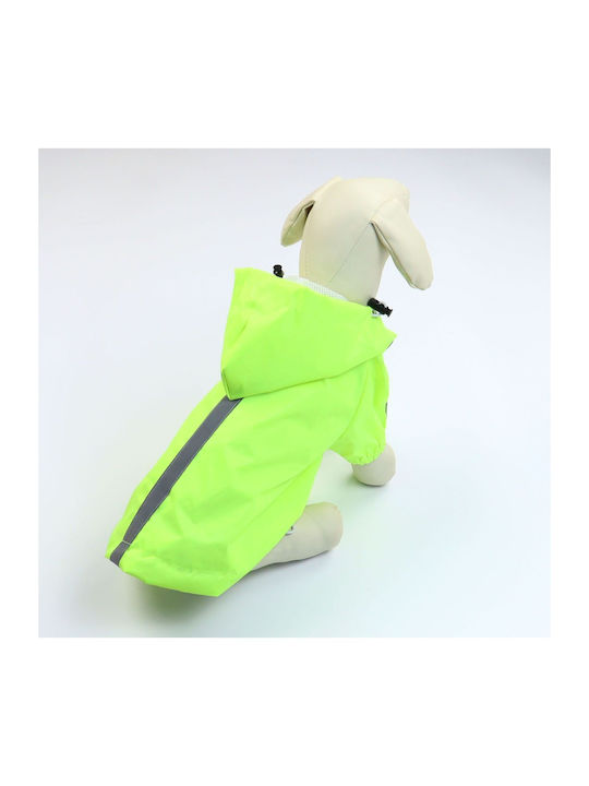 Animal Green Waterproof Dog Coat with Hood with 40cm Back Length