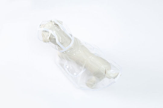 Animal Transparent Waterproof Dog Coat with Hood with 22cm Back Length