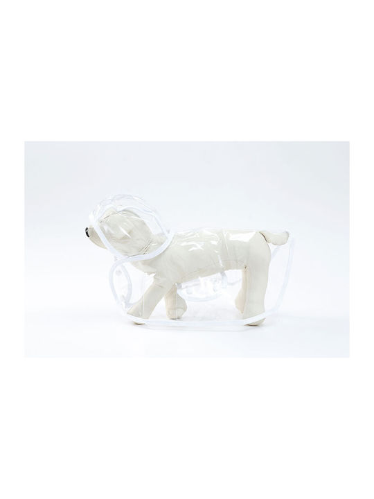 Animal Transparent Waterproof Dog Coat with Hood with 22cm Back Length