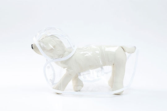 Animal Transparent Waterproof Dog Coat with Hood with 22cm Back Length