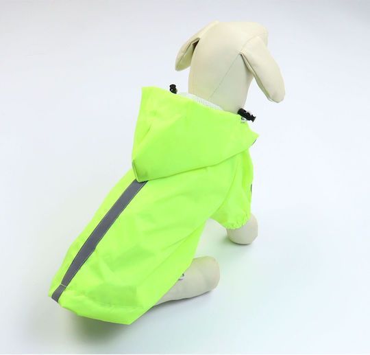 Animal Hundemantel Wasserdicht Kapuzen Grün mit Rückenlänge 45 cm.