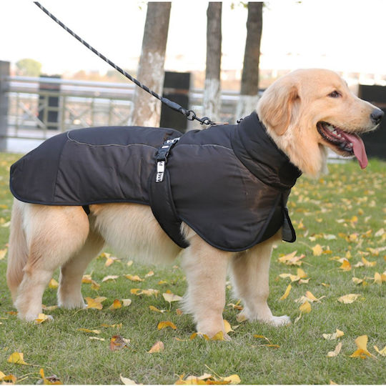 Animal Haină Pentru Câini Impermeabilă Neagră Cu Lungimea Spatelui 76 Cm