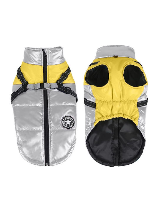 Animal Yellow Waterproof Dog Coat with 35cm Back Length