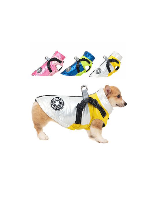 Animal Yellow Waterproof Dog Coat with 35cm Back Length