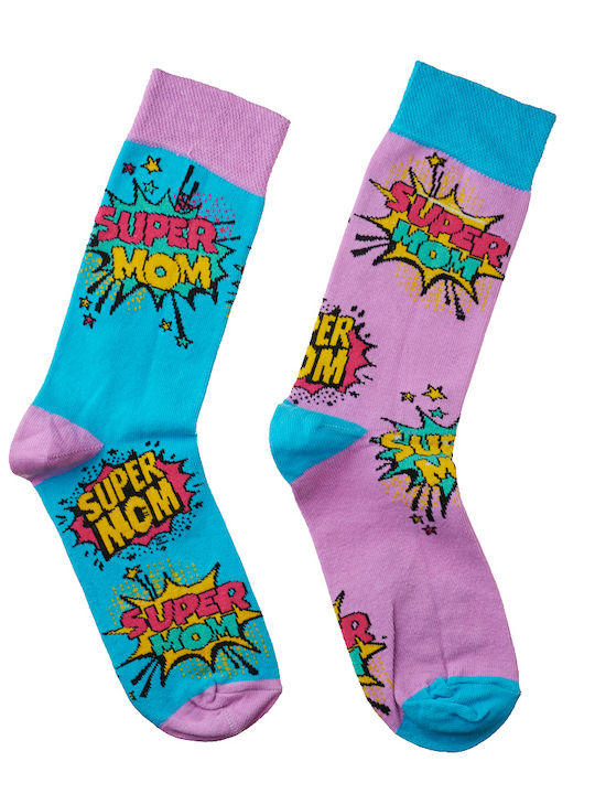 Dirty Socks Γυναικείες Κάλτσες με Σχέδια Γαλάζιες