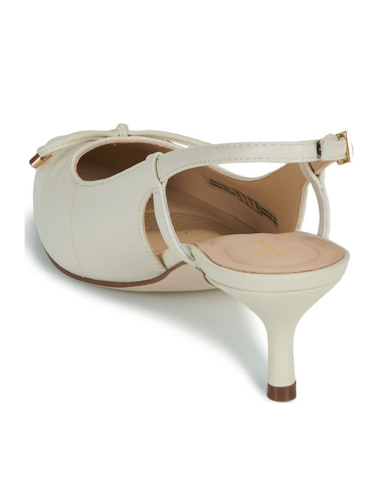 Heels with Strap Beige