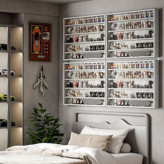Grey Wall Shelf 80x9.5x60cm