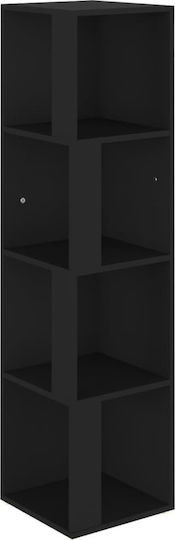 Corner Bookcase Black 33x33x132cm