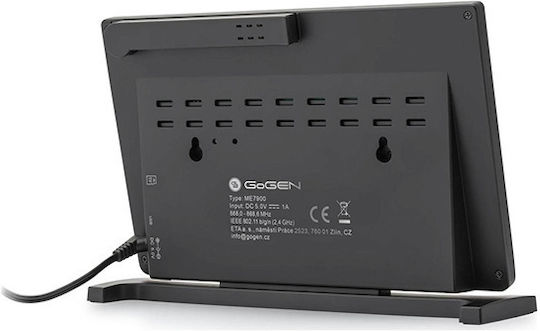 GoGEN Ασύρματος Μετεωρολογικός Σταθμός Ψηφιακός Επιτραπέζιος Μαύρος