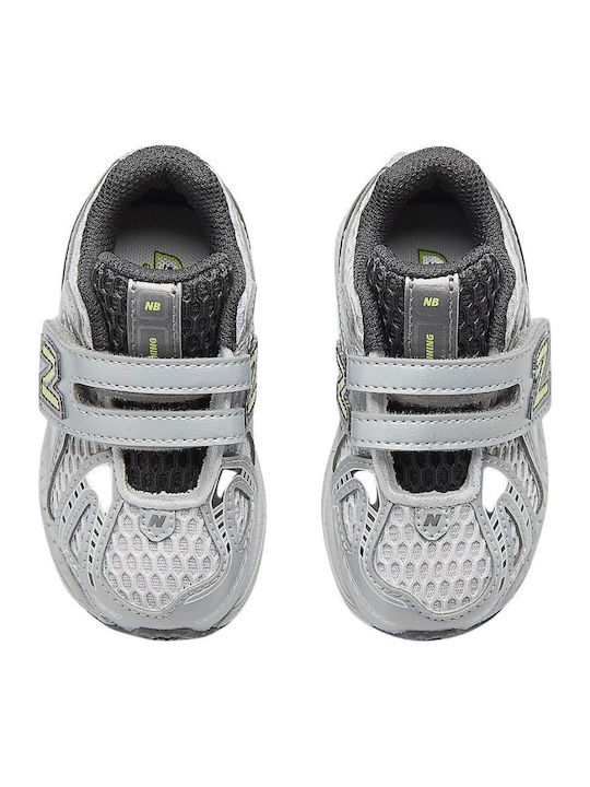 Kids Sneakers with Hoop & Loop Closure Silver