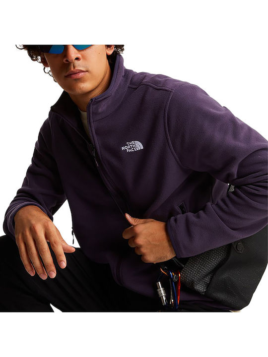 Glacier Full Ανδρική Ζακέτα Fleece Μωβ