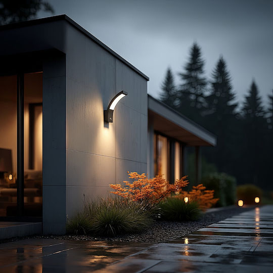 Maclean Energy Wall-Mounted Outdoor Light LED IP54 10W with Natural White Light
