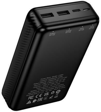Hoco J165A Power Bank 20000mAh with 2 USB-A Ports Power Delivery / Quick Charge 3.0 Black