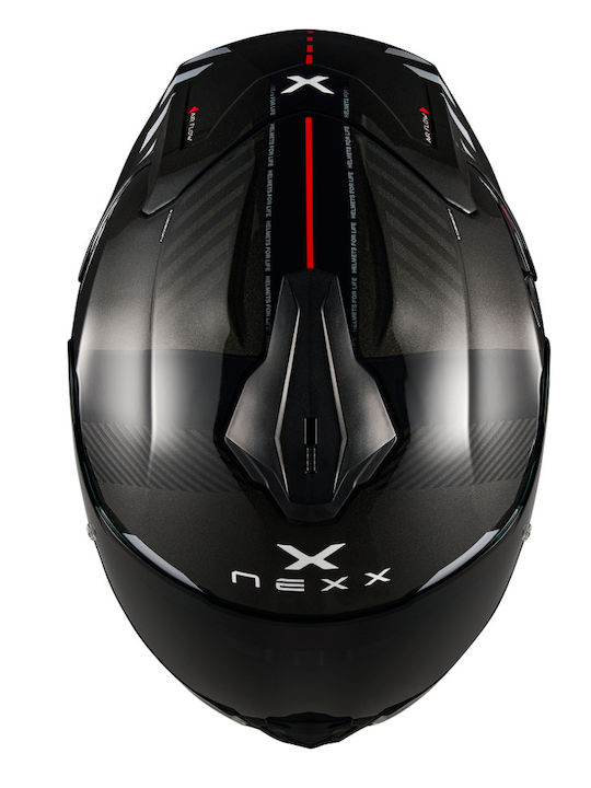 Nexx Y.100R Fade Negru / Roșu Casca Moto Față Întreagă DOT / ECE 22.06 1575gr cu Pinlock (Membrană Antiaburire) și Sunvisor NEXX-01YR101474146