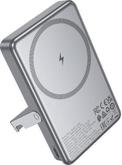 Hoco Q36 MagSafe Power Bank 5000mAh 20W με Θύρα USB-C Power Delivery / Quick Charge 3.0 Γκρι