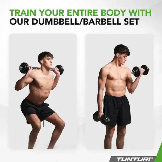 Tunturi Dumbbell Set with Bar Total Weight 20kg