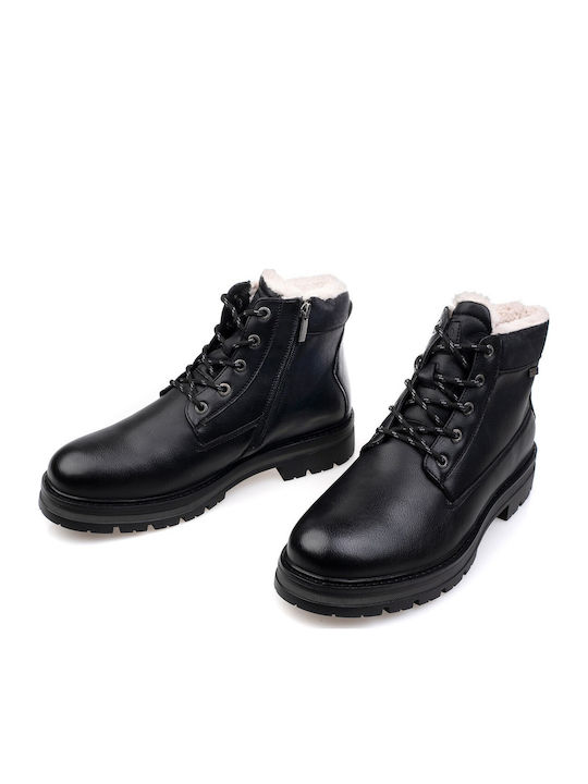 Black Men's Boots with Zipper