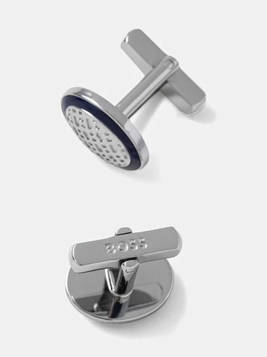 Boss Cufflinks Made of Steel in Black Colour