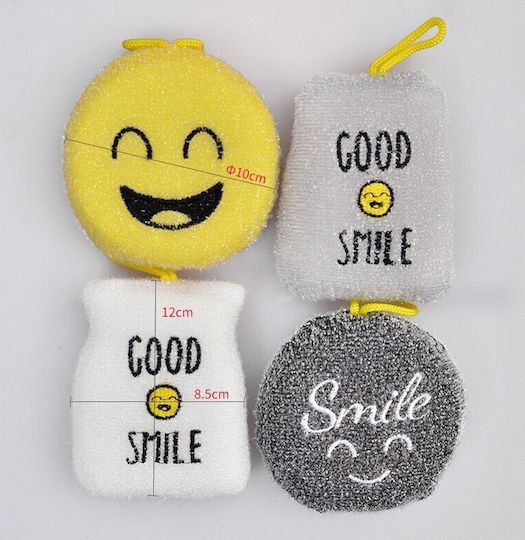 Set 4 Alista Home Dish Sponges Funny Theme Model 1
