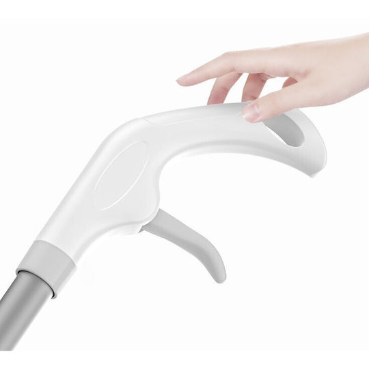 Alista Home Racletă Pentru Geamuri Cu Două Fețe Cu Tijă Telescopică Recipient Pentru Lichid Lavetă Din Microfibră Racletă Din Silicon 120 Cm Alb