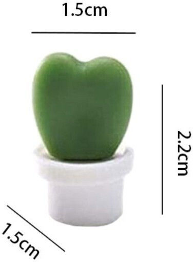 Set 6 Refrigerator Magnets Alista Home Cactus In Pot Model Made Abs Magnet Green White