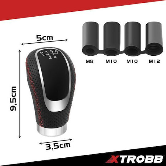 Xtrobb Πόμολο Ταχυτήτων Universal Nissan Trade Volkswagen Up Κόκκινο