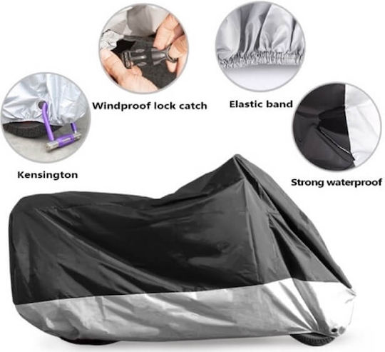 Motowolf Κουκούλα Μηχανής Αδιάβροχη MDL0802B XXXXL Μ210xΠ210xΥ140εκ.