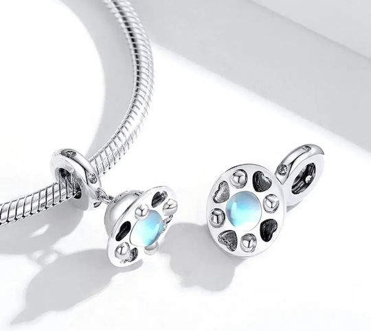 Ασημενιο Charm 925 Space Cat