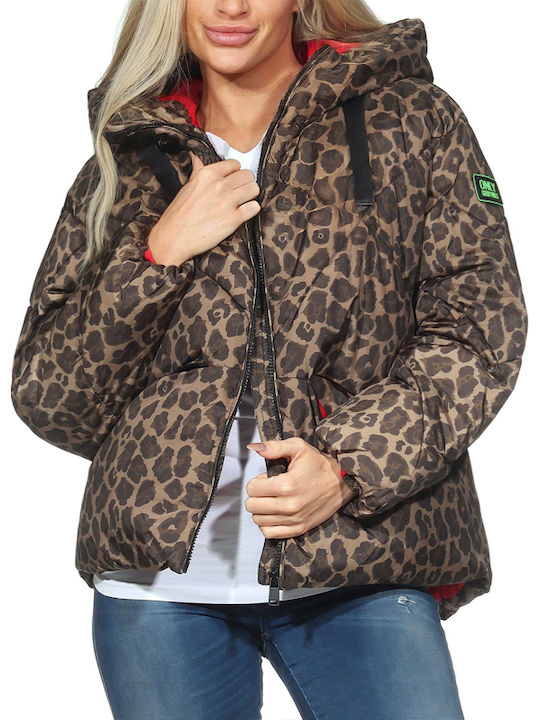 Women's Short Puffer Jacket for Winter Cocoa Creme