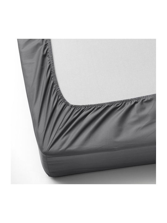 First Choice Set Cearceafuri De Pat King Size Cu Hugger Din Cauciuc 200x200cm Gri 3 Buc