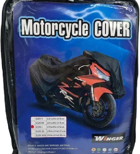 Winger Waterproof Motorcycle Cover Large L229xW99xH125cm