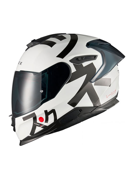 Nexx Y.100R Nippon White Cască Moto Față întreagă DOT / ECE 22.06 1575gr cu Pinlock și Sunvisor
