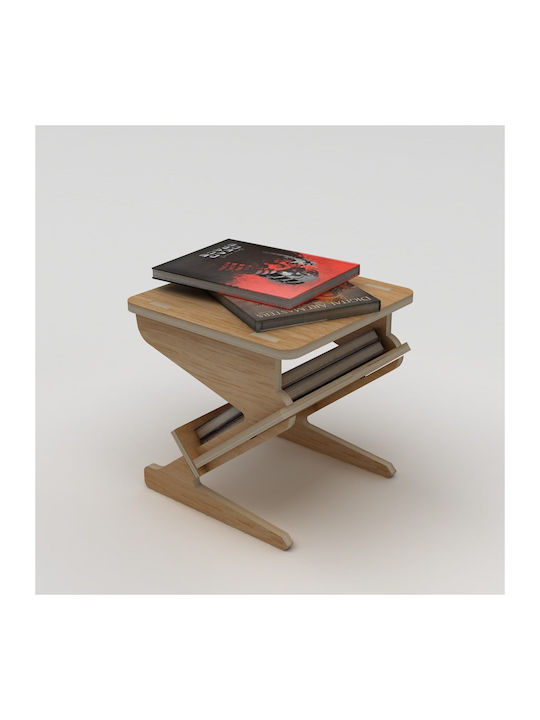 Square Side Table Dino Natural M40xP40xH40cm