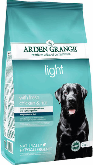 Arden Grange Light 2kg Dry Food Diet for Adult Dogs with Rice and Chicken