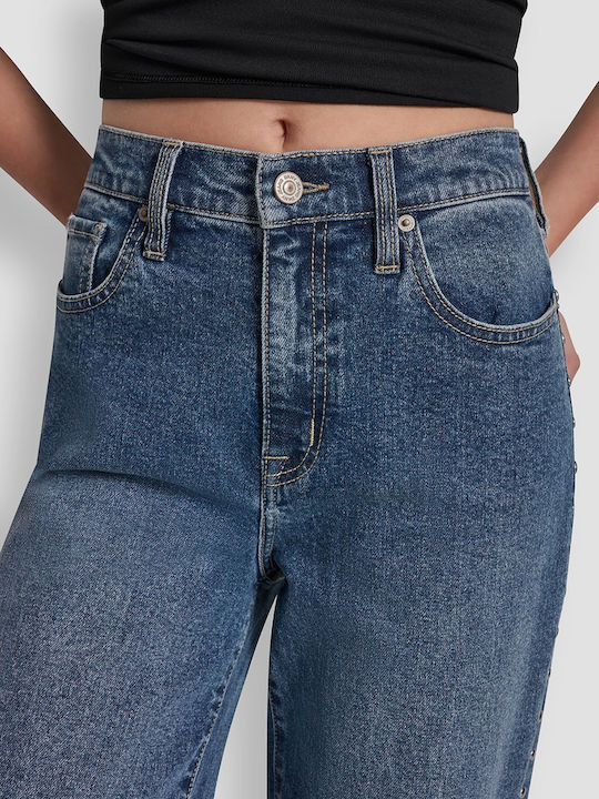 High Rise Women's Jean Pants in Wide Leg Style