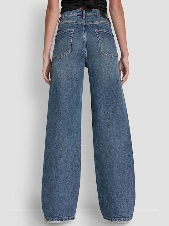 High Rise Women's Jean Pants in Wide Leg Style