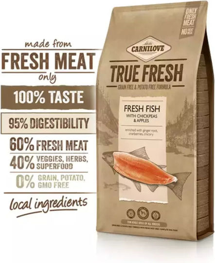 Carnilove True Fresh 11.4kg Dry Food Grain-Free for Adult Dogs with Fish