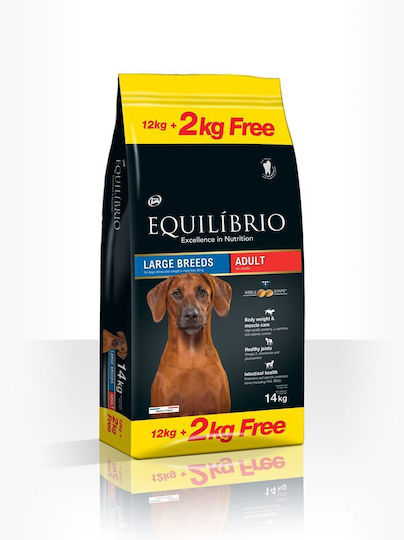 Equilibrio Adult Large 12kg Ξηρά Τροφή για Ενήλικους Σκύλους Μεγαλόσωμων Φυλών με Κοτόπουλο και Ρύζι