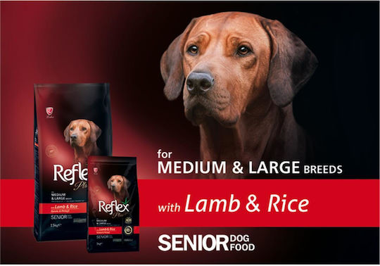 Reflex Plus Senior Medium/Large 3kg Ξηρά Τροφή για Ηλικιωμένους Σκύλους Μεσαίων & Μεγαλόσωμων Φυλών με Αρνί